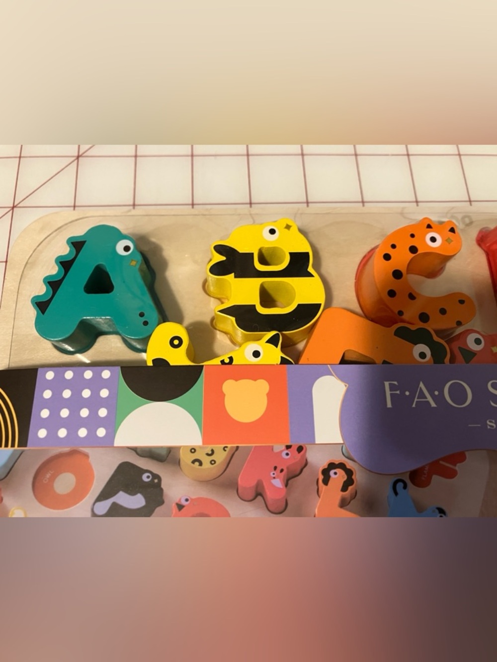 FAO Schwarz Wooden ABC Puzzle NWT - Picture 3 of 3